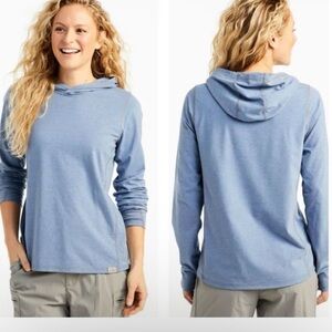 L.L. Bean Women's Insect Shield blue long sleeve outdoor hiking Hoodie Large
